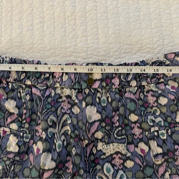 Anthropologie Estelle Blue and Pink Cargo Shorts - Picture 2 of 7
